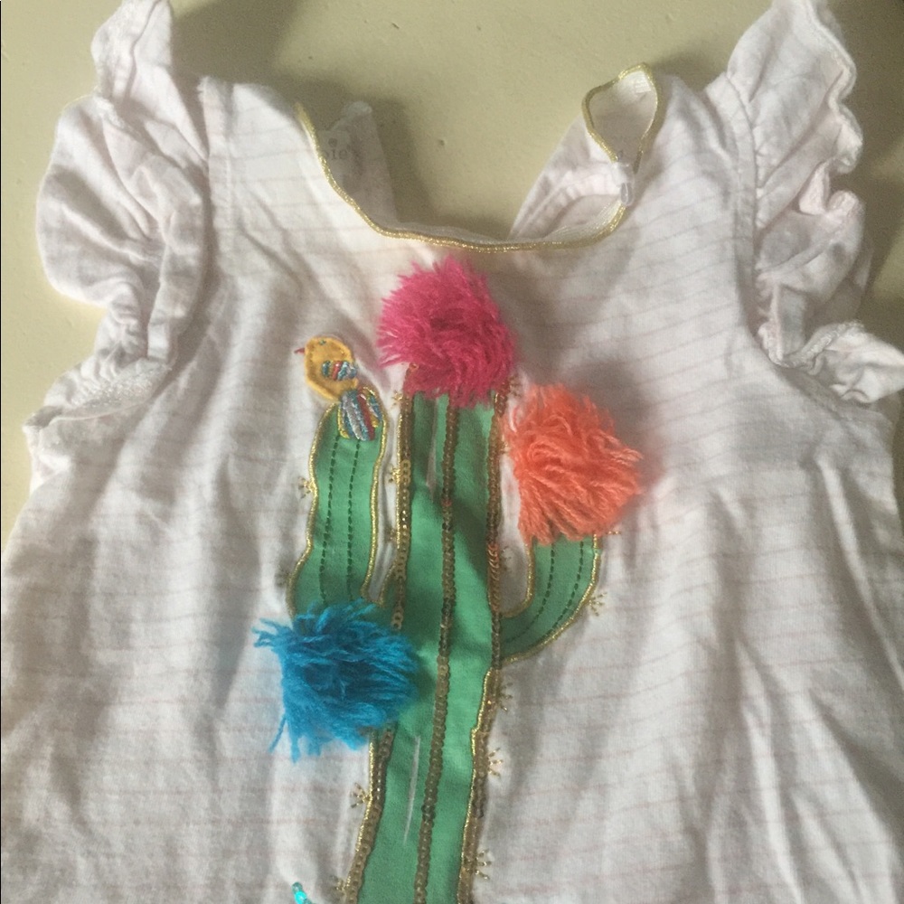 Cactus t-shirt with Pom poms